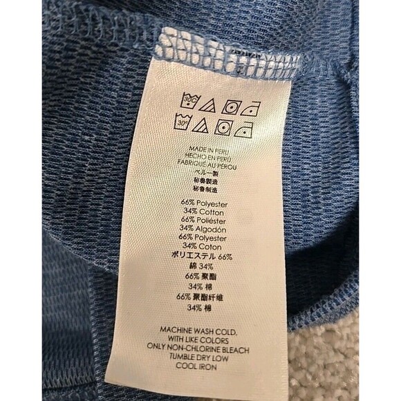 MICHAEL KORS Quarter-Zip Pullover Sweater Blue Men's Size L - Picture 5 of 9